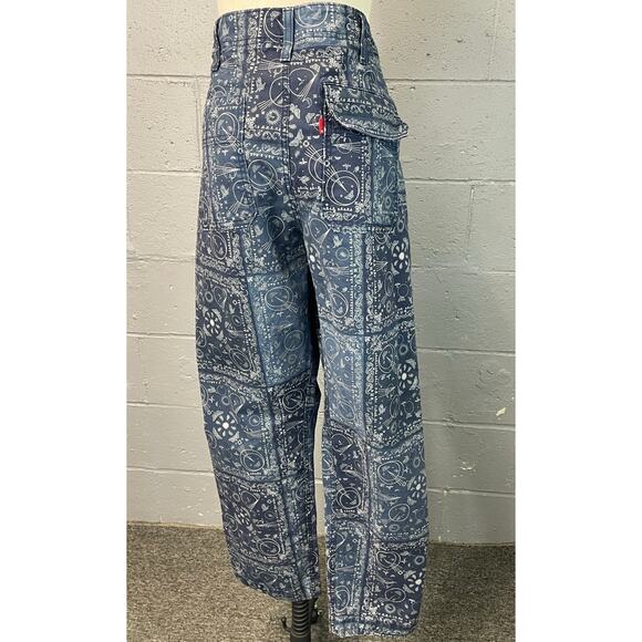 Levis Printed Bandana Chore Utility Pants Urban Outfitters Boho Gorpcore 33x30 - Picture 8 of 14